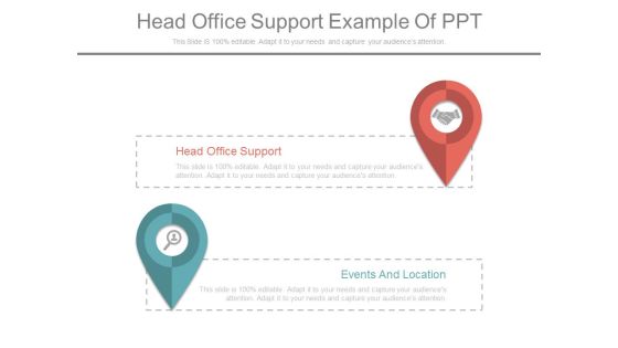 Head Office Support Example Of Ppt