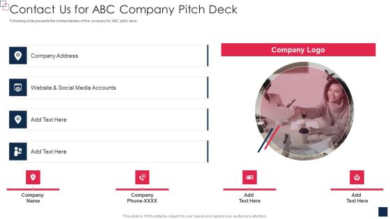 Health And Fitness App Pitch Deck Contact Us For ABC Company Pitch Deck Inspiration PDF Health And Fitness App Pitch Deck Contact Us For ABC Company Pitch Deck Inspiration PDF