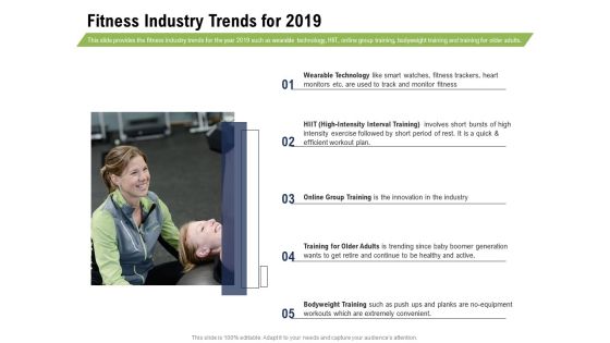 Health And Fitness Consultant Fitness Industry Trends For 2019 Infographics PDF Health And Fitness Consultant Fitness Industry Trends For 2019 Infographics PDF