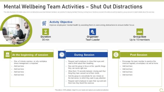 Health And Fitness Playbook Mental Wellbeing Team Activities Shut Out Distractions Professional PDF Health And Fitness Playbook Mental Wellbeing Team Activities Shut Out Distractions Professional PDF