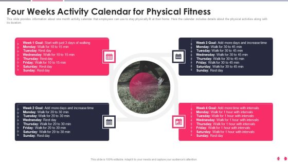 Health And Wellbeing Playbook Four Weeks Activity Calendar For Physical Fitness Diagrams PDF Health And Wellbeing Playbook Four Weeks Activity Calendar For Physical Fitness Diagrams PDF