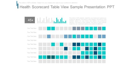Health Scorecard Table View Sample Presentation Ppt Health Scorecard Table View Sample Presentation Ppt