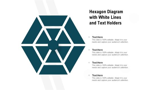 Hexagon Diagram With White Lines And Text Holders Ppt PowerPoint Presentation Icon Diagrams PDF