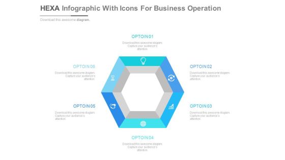 Hexagon Infographic For Six Options Display Powerpoint Template Hexagon Infographic For Six Options Display Powerpoint Template