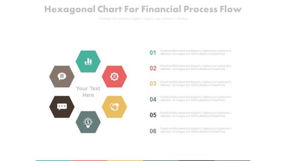Hexagonal Chart With Finance And Communication Icons Powerpoint Template Hexagonal Chart With Finance And Communication Icons Powerpoint Template