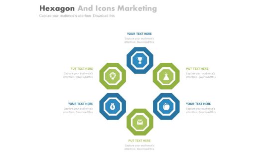 Hexagonal Infographics For Successful Marketing Strategy Powerpoint Template