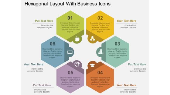 Hexagonal Layout With Business Icons Powerpoint Templates Hexagonal Layout With Business Icons Powerpoint Templates
