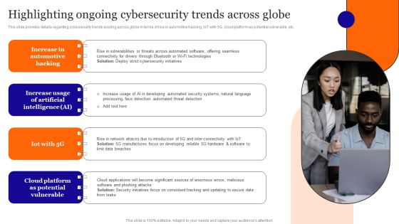 Highlighting Ongoing Cybersecurity Trends Across Globe Infographics PDF Highlighting Ongoing Cybersecurity Trends Across Globe Infographics PDF