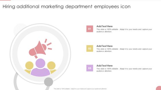 Hiring Additional Marketing Department Employees Icon Download PDF Hiring Additional Marketing Department Employees Icon Download PDF