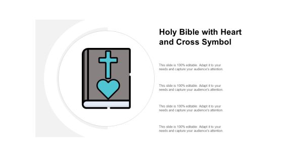 Holy Bible With Heart And Cross Symbol Ppt PowerPoint Presentation Icon Layout Ideas