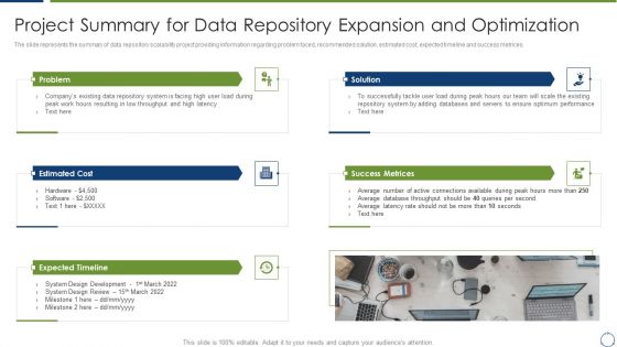 Horizontal Scaling Technique For Information Project Summary For Data Repository Expansion And Optimization Topics PDF Horizontal Scaling Technique For Information Project Summary For Data Repository Expansion And Optimization Topics PDF