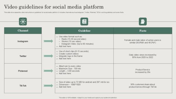 Hospitality And Travel Advertising Techniques Video Guidelines For Social Media Platform Portrait PDF Hospitality And Travel Advertising Techniques Video Guidelines For Social Media Platform Portrait PDF