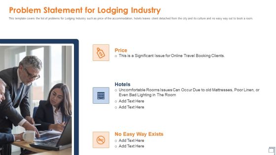 Hospitality Industry Problem Statement For Lodging Industry Ppt Professional Microsoft PDF