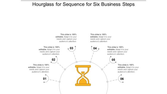 Hourglass For Sequence For Six Business Steps Ppt PowerPoint Presentation Icon Example File PDF