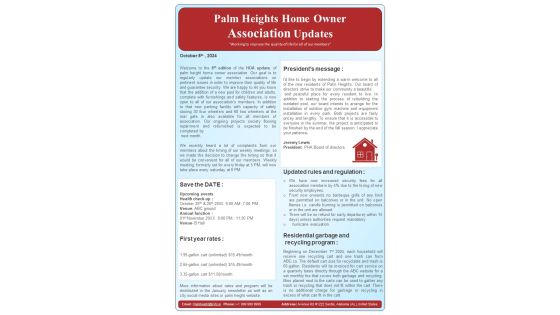 Housing Association Newsletter PDF Document PPT Template Housing Association Newsletter PDF Document PPT Template