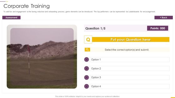 How Build Gamification Advertising Plan Corporate Training Ppt Infographics Designs PDF