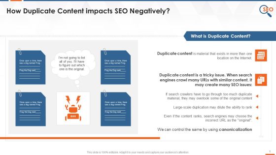 How Duplicate Content Impacts SEO Negatively Training Ppt How Duplicate Content Impacts SEO Negatively Training Ppt