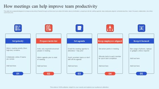 How Leaders Can Improve Team Effectiveness How Meetings Can Help Improve Team Productivity Sample PDF How Leaders Can Improve Team Effectiveness How Meetings Can Help Improve Team Productivity Sample PDF
