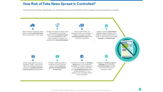 How Risk Of Fake News Spread Is Controlled Ppt Infographic Template Templates PDF How Risk Of Fake News Spread Is Controlled Ppt Infographic Template Templates PDF