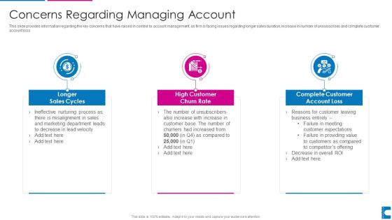 How To Administer Accounts To Increase Sales Revenue Concerns Regarding Managing Account Summary PDF