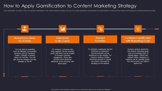 How To Apply Gamification To Content Marketing Strategy Graphics PDF How To Apply Gamification To Content Marketing Strategy Graphics PDF