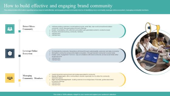 How To Build Effective And Engaging Brand Community Ppt Gallery Graphics Design PDF