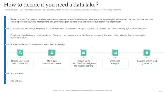 How To Decide If You Need A Data Lake Data Lake Creation With Hadoop Cluster Sample PDF How To Decide If You Need A Data Lake Data Lake Creation With Hadoop Cluster Sample PDF