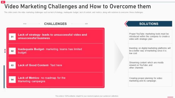 How To Promote Business Using Youtube Marketing Video Marketing Challenges And How To Microsoft PDF How To Promote Business Using Youtube Marketing Video Marketing Challenges And How To Microsoft PDF