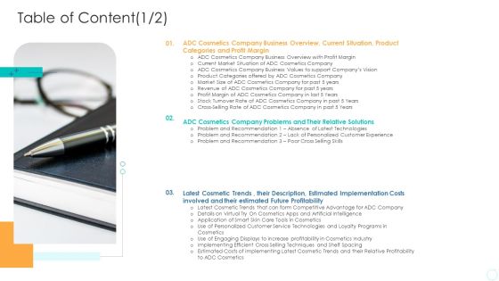 How To Use Trends Gain Competitive Advantage Case Competition Table Of Content Summary PDF