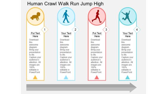 Human Crawl Walk Run Jump High Powerpoint Template Human Crawl Walk Run Jump High Powerpoint Template