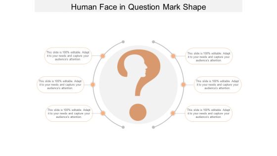 Human Face In Question Mark Shape Ppt PowerPoint Presentation Icon Clipart