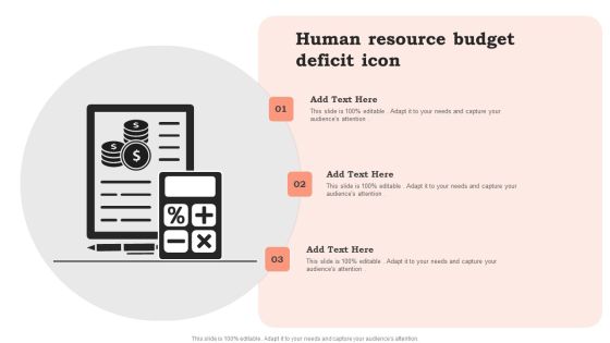 Human Resource Budget Deficit Icon Structure PDF Human Resource Budget Deficit Icon Structure PDF