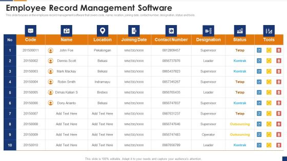 Human Resource Digital Transformation Employee Record Management Software Summary PDF Human Resource Digital Transformation Employee Record Management Software Summary PDF