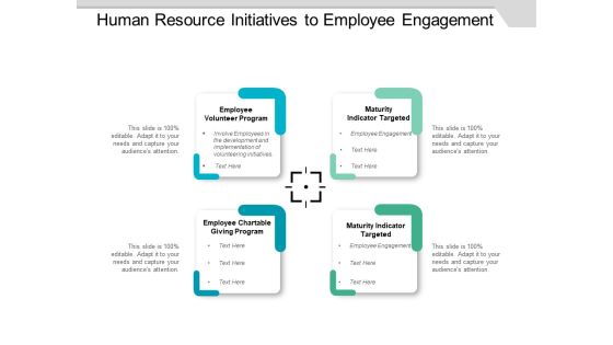 Human Resource Initiatives To Employee Engagement Ppt PowerPoint Presentation Infographics Visual Aids