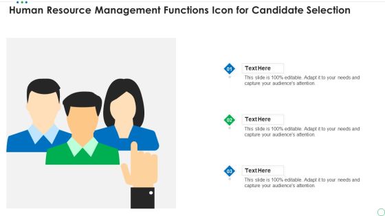 Human Resource Management Functions Icon For Candidate Selection Download PDF Human Resource Management Functions Icon For Candidate Selection Download PDF