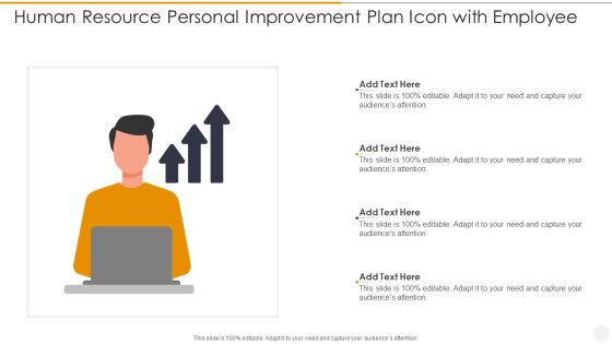 Human Resource Personal Improvement Plan Icon With Employee Infographics PDF Human Resource Personal Improvement Plan Icon With Employee Infographics PDF
