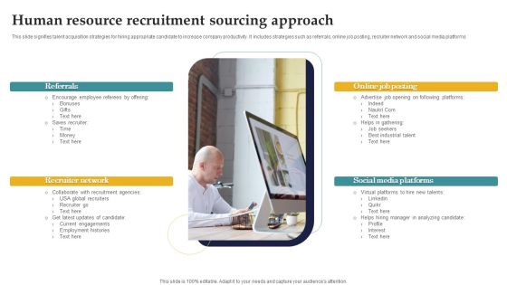 Human Resource Recruitment Sourcing Approach Ppt Layouts Graphics Template PDF Human Resource Recruitment Sourcing Approach Ppt Layouts Graphics Template PDF