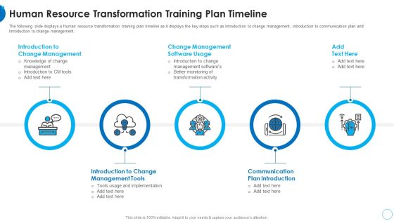 Human Resource Transformation Training Plan Timeline HR Change Management Tools Topics PDF Human Resource Transformation Training Plan Timeline HR Change Management Tools Topics PDF