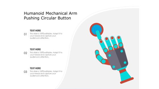 Humanoid Mechanical Arm Pushing Circular Button Ppt PowerPoint Presentation File Graphic Images PDF Humanoid Mechanical Arm Pushing Circular Button Ppt PowerPoint Presentation File Graphic Images PDF