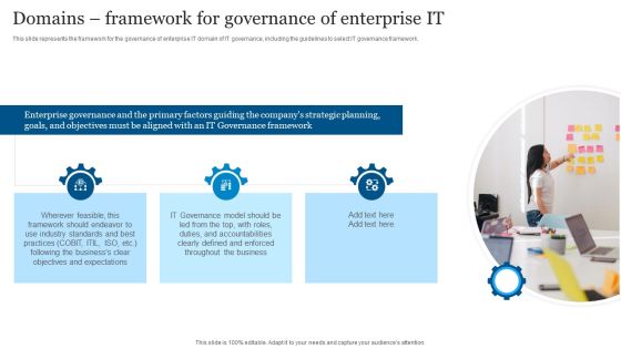ICT Governance Domains Framework For Governance Of Enterprise IT Ppt Pictures Shapes PDF ICT Governance Domains Framework For Governance Of Enterprise IT Ppt Pictures Shapes PDF