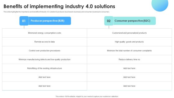 IOT Use Cases For Manufacturing Benefits Of Implementing Industry 4 0 Solutions Inspiration PDF IOT Use Cases For Manufacturing Benefits Of Implementing Industry 4 0 Solutions Inspiration PDF