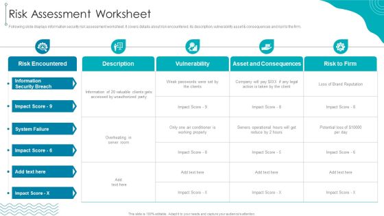 ISO 27001 Organizational Qualifying Procedure Risk Assessment Worksheet Information PDF ISO 27001 Organizational Qualifying Procedure Risk Assessment Worksheet Information PDF