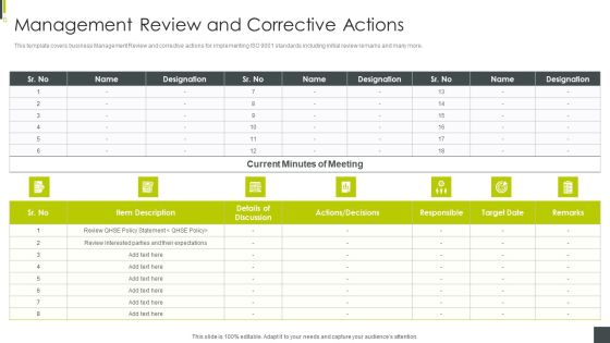 ISO 9001 Certification Procedure Management Review And Corrective Actions Formats PDF ISO 9001 Certification Procedure Management Review And Corrective Actions Formats PDF