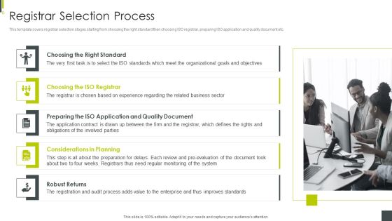 ISO 9001 Certification Procedure Registrar Selection Process Introduction PDF ISO 9001 Certification Procedure Registrar Selection Process Introduction PDF