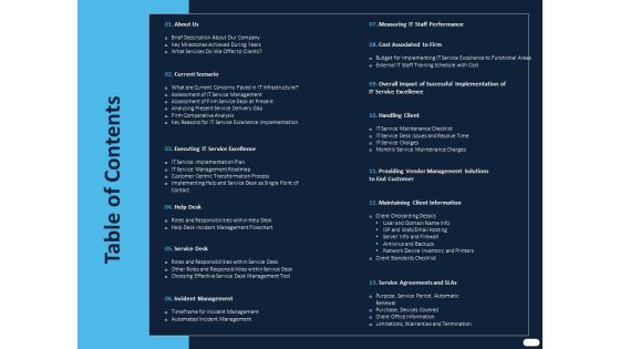 ITIL Strategy Service Excellence Table Of Contents Ppt PowerPoint Presentation Ideas Slideshow PDF ITIL Strategy Service Excellence Table Of Contents Ppt PowerPoint Presentation Ideas Slideshow PDF