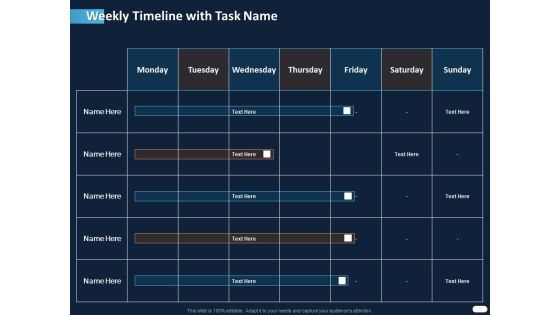 ITIL Strategy Service Excellence Weekly Timeline With Task Name Ppt PowerPoint Presentation File Layout Ideas PDF ITIL Strategy Service Excellence Weekly Timeline With Task Name Ppt PowerPoint Presentation File Layout Ideas PDF