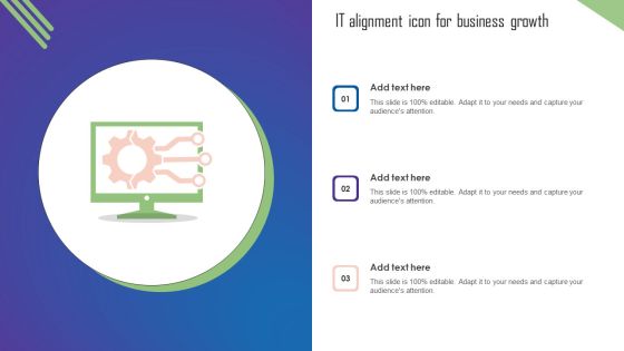 IT Alignment Icon For Business Growth Infographics PDF IT Alignment Icon For Business Growth Infographics PDF