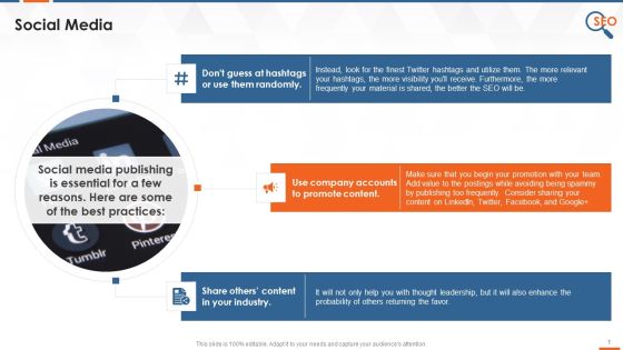 IT Company SEO Approach Publish On Social Media Training Ppt