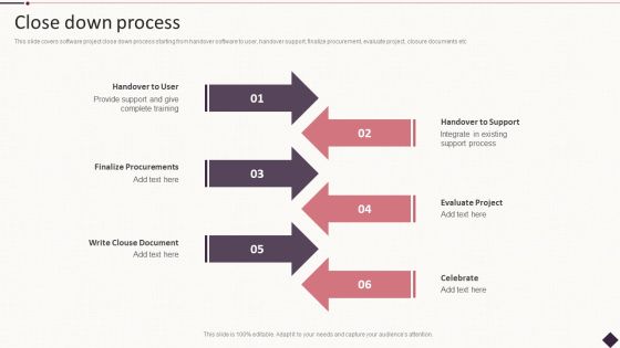 IT Project Development Planning Close Down Process Structure PDF