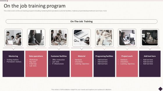 IT Project Development Planning On The Job Training Program Slides PDF IT Project Development Planning On The Job Training Program Slides PDF